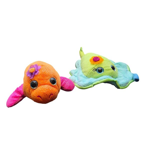 Sea Animals Plush Lot Stingray's & Manatee Glitter Stuffed Animals - Picture 3 of 10